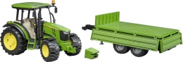 Produktbild: Bruder® Modell John Deere Traktor 5115 M mit Anhänger, 1:16