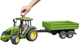 Produktbild: Bruder® Modell John Deere Traktor 5115 M mit Anhänger, 1:16