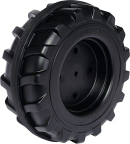 Produktbild: Rolly Toys® Hinterrad 395 x 150 - 12 mm-Achse mit Laufreifen, für rollyX-Trac, Hinterachse mit Vierkantmitnehmer