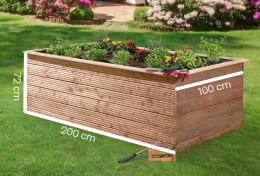 Lifestyle: Hochbeet 200 x 100 x 72 cm Lärchenholz natur, ohne Füllerde