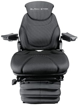 Produktbild: BLACK STAR Traktorsitz BS 1231 A, luftgefedert, Stoff Black Matrix, schwarz