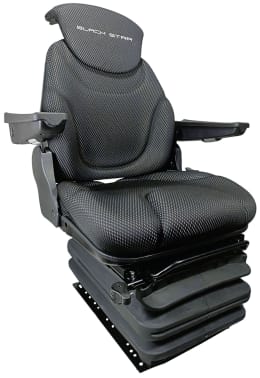 Produktbild: BLACK STAR Traktorsitz BS 1231 A, luftgefedert, Stoff Black Matrix, schwarz