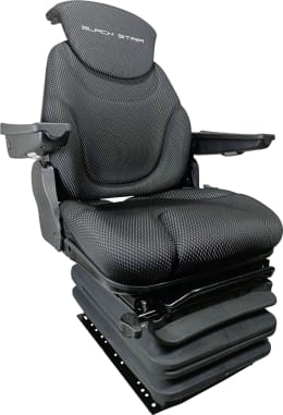 Produktbild: BLACK STAR Traktorsitz BS 1231 A, luftgefedert, Stoff Black Matrix, schwarz