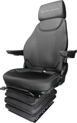 Produktbild: BLACK STAR Traktorsitz BS 1237 A luftgefedert, lange Rückenlehne, Kopfstütze, Stoff Black Matrix, schwarz