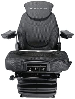 Produktbild: BLACK STAR Traktorsitz BS 1512 A TT Sitzkissenverstellung, Drehadapter 30° links/rechts, luftgefedert