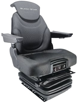 Produktbild: BLACK STAR Traktorsitz BS 1512 A TT Sitzkissenverstellung, Drehadapter 30° links/rechts, luftgefedert