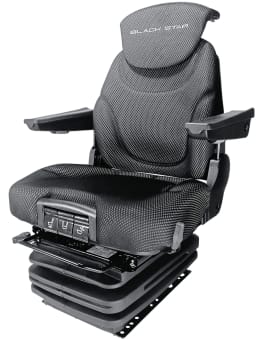 Produktbild: BLACK STAR Traktorsitz BS 1512 A TT Sitzkissenverstellung, Drehadapter 30° links/rechts, luftgefedert