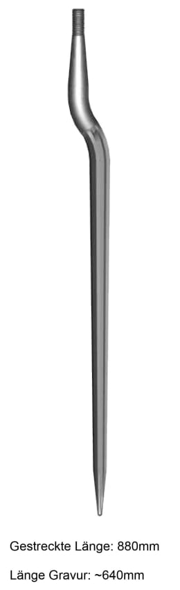 Produktbild: SHW Silozinken 880 mm M 22 x 1,5 mit konischer Mutter für Trioliet