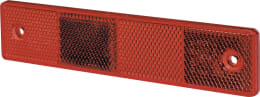 Produktbild: Hella® Rückstrahler rechteckig, rot, 180 x 40 x 6,5 mm, geschraubt, Bohrung, senkrecht