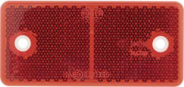 Produktbild: Hella® Rückstrahler rechteckig, rot, 94 x 44 x 6,5 mm, geschraubt, Bohrung