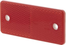 Produktbild: Hella® Rückstrahler rechteckig, rot, 94 x 44 x 6,5 mm, geschraubt, Bohrung