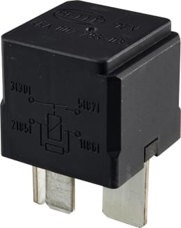 Produktbild: Hella® Relais 12 V, Hochleistungs-Schließer für Glühanlage, ohne Halter, 4-polig, Flachsteckanschluss