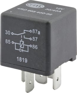 Produktbild: Hella® Relais 12 V, Wechsler, 5-polig, Flachsteckanschluss