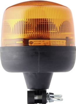 Produktbild: Hella® LED-Blitzleuchte Rota, orange, 12 – 24 V, Rohrstutzenmontage