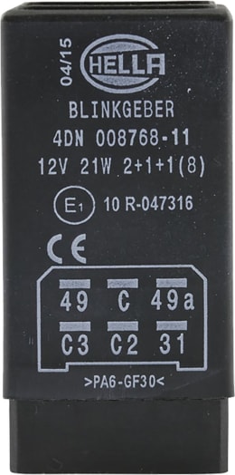 Produktbild: Hella® Blinkgeber 12 V, 6-polig, mit Halter