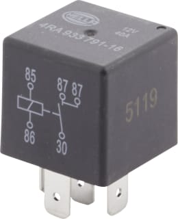 Produktbild: Hella® Relais 12 V, Wechsler, ohne Halter, 5-polig, Flachsteckanschluss