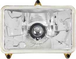 Produktbild: Hella® Hauptscheinwerfer links/rechts, Halogen H4, 12 V, 24 V, 130 x 107 mm, quadratisch