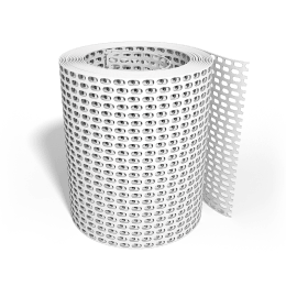 Produktbild: Valut Lüftungsband 150 mm x 5 m, weiß PVC, gelocht, Vogelschutzgitter