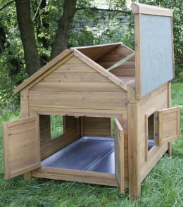 Lifestyle: KERBL Kleintierstall 105 x 100 x 108 cm für Hühner und Kaninchen