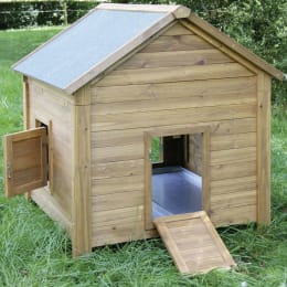 Lifestyle: KERBL Kleintierstall 105 x 100 x 108 cm für Hühner und Kaninchen