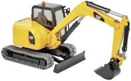 Produktbild: Bruder® Modell CAT® Minibagger mit Bauarbeiter 1:16