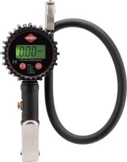 Produktbild: Airpress Reifenfüllprüfer, 0 bis 10 bar, 1/4 IG, Euro NW 7,2 mm, Orion NW 5,5 mm, digital, batteriebetrieben