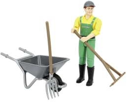 Produktbild: Bruder® Spielset Landwirt mit Zubehör