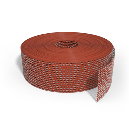 Produktbild: Valut Lüftungsband 100 mm x 60 m, rot PVC, gelocht, Vogelschutzgitter