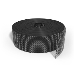 Produktbild: Valut Lüftungsband 100 mm x 60 m, schwarz PVC, gelocht, Vogelschutzgitter