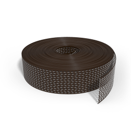 Produktbild: Valut Lüftungsband 80 mm x 60 m, braun PVC, gelocht, Vogelschutzgitter