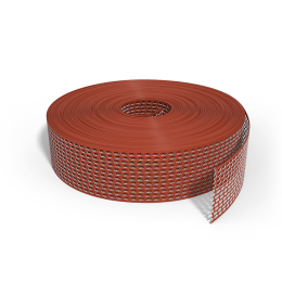 Produktbild: Valut Lüftungsband 80 mm x 60 m, rot PVC, gelocht, Vogelschutzgitter