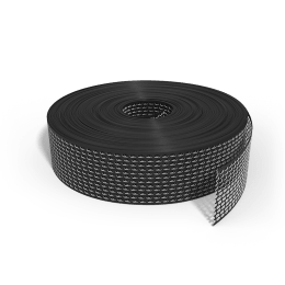 Produktbild: Valut Lüftungsband 80 mm x 60 m, schwarz PVC, gelocht, Vogelschutzgitter