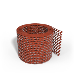 Produktbild: Valut Lüftungsband PVC 100 mm x 5 m, rot, gelocht, Vogelschutzgitter