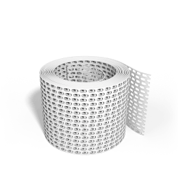 Produktbild: Valut Lüftungsband 100 mm x 5 m, weiß PVC, gelocht, Vogelschutzgitter