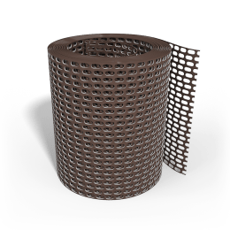 Produktbild: Valut Lüftungsband 150 mm x 5 m, braun PVC, gelocht, Vogelschutzgitter