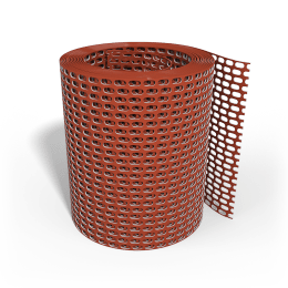 Produktbild: Valut Lüftungsband 150 mm x 5 m, rot PVC, gelocht, Vogelschutzgitter
