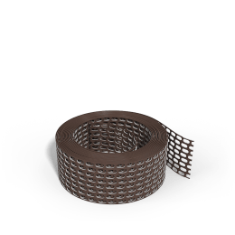 Produktbild: Valut Lüftungsband 50 mm x 5 m, braun PVC, gelocht, Vogelschutzgitter