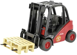 Produktbild: Bruder® Modell Linde Gabelstapler H30D mit Anhängerkupplung und 2 Paletten 1:16