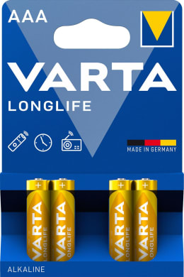 Produktbild: VARTA Batterie Alkaline Longlife AAA, Micro, LR03 1,5 V/1.200 mAh, 4 St. Blister