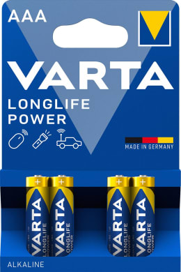 Produktbild: VARTA Batterie Alkaline Longlife Power AAA, Micro, LR03 1,5 V/1.220 mAh, 4 St. Blister