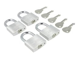 Produktbild: ABUS Vorhangschloss Titalium 64TI/40 4er Pack Torschloss, Spezial-Aluminium, 4er Pack, gehärteter Stahlbügel