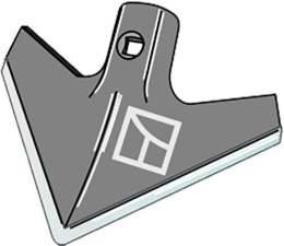 Produktbild: Industriehof® Hackschar Güttler, Arbeitsbreite 175 mm, Arbeitswinkel 40 °, Duraface-Beschichtung