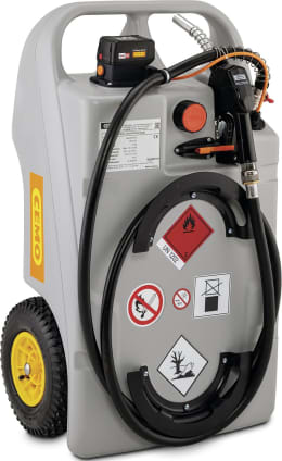 Produktbild: Cemo Akku-Dieseltrolley mit Elektropumpe und Automatik-Zapfpistole auf Rädern