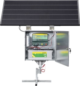 Produktbild: Patura Weidezaungerät P 6000 12 V, 230 V mit 200 W-Solarmodul und Sicherheitsbox XL