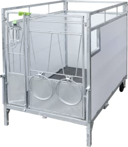 Lifestyle: KERBL Kälberbox mit 1 Liegeplatz, B x H x T innen 103 x 118,5 x 163 cm
