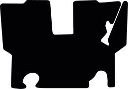 Produktbild: Fußmatte Gummi schwarz, für Deutz-Fahr Traktor Serie D 07, Bj. 81 – 84