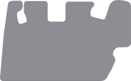 Produktbild: Fußmatte Gummi hellgrau, für Kubota Minibagger KX 057-4, Bj. 09 – 20