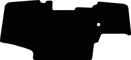 Produktbild: Fußmatte Velours schwarz, für Kubota Traktor M 6-122, M 6-132, M 6-142; ab Bj. 10.20