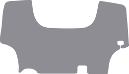 Produktbild: Fußmatte Gummi hellgrau, für Ford New Holland Traktor TD 5000 mit mechanischem Sperrdifferential, ab Bj. 12