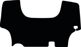 Produktbild: Fußmatte Gummi schwarz, für Ford New Holland Traktor TD 5000 mit mechanischem Sperrdifferential, ab Bj. 12